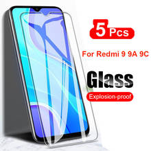 Protector de pantalla de cristal templado para móvil, película protectora transparente a prueba de golpes para Xiaomi Redmi 9, 9A, 9C, 9, 5 uds. 2024 - compra barato