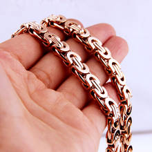 Classical Men Byzantine Necklaces Or Bracelet Fashion New Stainless Steel 7-40" Long 6/8/11MM Width Jewelry Link Chains 2024 - buy cheap