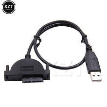 Adaptador usb 2.0 para mini sata ii 7 + 6 13 pinos, cabo conversor de drive óptico usb para notebooks hdd cd/dvd rom 2024 - compre barato