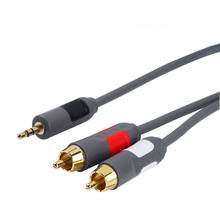 Hifi Bel kin-Cable de Audio de 3,5mm a RCA, amplificador de potencia chapado en oro, cable de audio para altavoz, 6 pies/2 metros 2024 - compra barato