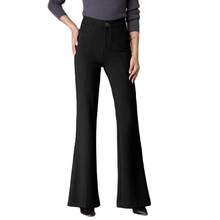 Women Flared Pants For Spring Autumn Thicken Long High Waist Slim Wide Leg Black Camel Femme Elegant Office Flareds Trousers 8XL 2024 - buy cheap