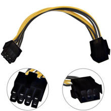 Кабель преобразователя питания PCI Express, 6-контактный разъем Feamle на 8-контактный разъем PCI, видеокарта ЦП, кабель питания PCIE 6-контактный на 8-контактный 2024 - купить недорого