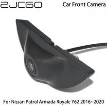 Автомобиль вид спереди парковка Логотип камера ночное видение положительный водонепроницаемый для Nissan Patrol Armada Royale Y62 2016 ~ 2020 2024 - купить недорого