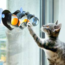 Bola interativa para gatos, brinquedo com ventosa para janela, brinquedo para animais de estimação 2024 - compre barato