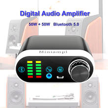 Amplificador de áudio estéreo 50w + 50w, bluetooth 5.0, tpa3116, classe d, digital, hifi, sem fio, home theater amp 2024 - compre barato
