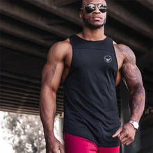 Camiseta regata masculina sem mangas, roupa de academia musculação, malha para treino 2024 - compre barato