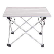Aluminum Portable Table Foldable Camping Hiking Desk Travel Outdoor Picnic Beach Table Size 40*34.5*29cm 2024 - buy cheap