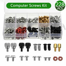 228Pcs Computer PC Screws Kit with Case Replacement Computer Mounting Case Hand Screw Motherboard CD-ROM Hard Disk Repair Tool 2024 - buy cheap