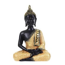 Buddha Dhyana Mudra Meditating Sitting Statue Resin Craft Home Table OrnamentDecoration 2024 - buy cheap