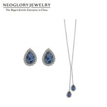 Neoglory Embellished With Crystals From SWAROVISKI  Jewelry sets For Women Water Drop Shape Tassel Necklace and Stud Earrings 2024 - buy cheap