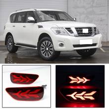 CAPQX 2pcs For Nissan Patrol Y62 2016-2018 LED Rear Bumper Reflector Foglight Fog Light Brake Light Tail light Warning Lamp 2024 - buy cheap