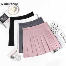 Saia feminina cintura alta plissada, primavera verão doce rosa mini saia harajuku lisa linha a 2024 - compre barato