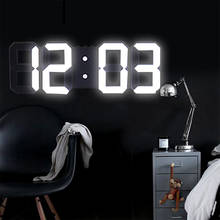 3D LED Wall Clock Nightlight Display Digital Table Clock Home Bedroom Living Room Decoration Date Celsius Alarm Desktop Clocks 2024 - buy cheap