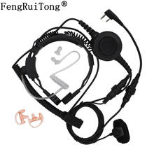 Military Grade Tactical Throat Mic Headset/earpiece with Big Finger PTT for Baofeng UV5R KENWOOD Radios Walkie Talkie 2 Pin Jack 2024 - buy cheap