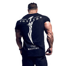 2021 New Summer gym T-shirt large-type brand Sports T-shirt Men shirt Bodybuilding Fitness printing Short Sleeve Running T-shirt 2024 - buy cheap
