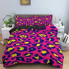 3D Leopard Printed 2/3Pcs Duvet Cover and Pillow Case Bedding Sets EU/US/AU/UK Single Twin Full Queen King Size 2024 - buy cheap