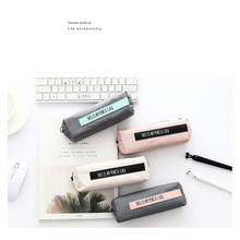 1PC Canvas Pencil Case Large Capacity Pencil Case cute Alphabet Makeup Bag Girl Boy School Stationery Box Gift School Supplies 2024 - buy cheap