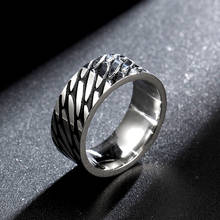Moredear anel de dedo tibetano, corrente giratória de titânio e aço inoxidável, anel de ouro 8mm para presentes masculinos, quente do filme 2024 - compre barato