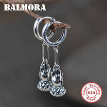 Brincos originais de prata 100% da balmora, brinco de berloto vintage para mulheres, brincos suspensos para presente, joia diária 925 2024 - compre barato