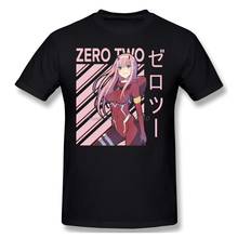 Retro Zero Two Darling In The Franxx Aesthetic Anime T Shirt Streetwear Plus Size Cotton Short Sleeve Tees Men T Shirt 2024 - buy cheap