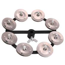 Portable Percussion Hi-Hat Tambourine with Row Alloy Jingles Drum Set Musical Accessories 2024 - buy cheap