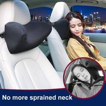 Car Headrest Neck Pillow Seat Chair Auto Memory Foam Cotton Mesh Cushion Fabric Cover Soft Head Rest Travel Office Support 2024 - buy cheap