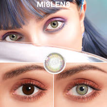 Mislens 1 пара (2 шт.) цветные контактные линзы для глаз коричневого цвета линзы для глаз цвет ed контактные линзы цвет es 2024 - купить недорого