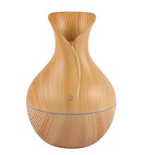 Essential Humidifier Aroma Oil Diffuser Wood Grain Ultrasonic Wood Air Humidifier Usb Cool Mini Mist Maker Led Lights For Home 2024 - buy cheap