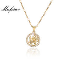 Mafisar 2021 nova moda constelação zodiac colares jóias para mulheres estilo antigo projetado taurus aries colares collier 2024 - compre barato