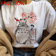 Totoro Studio Ghibli tshirt female aesthetic ulzzang harajuku white t shirt harajuku kawaii summer top ulzzang aesthetic 2024 - buy cheap