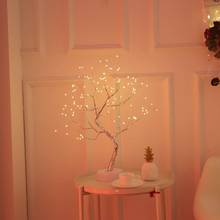 Fairy Light 3D Tree Lamp Copper Wire Christmas Fire 108 LED Night Light Wedding Decoration for Home Kids Bedroom Indoor Decor 2024 - buy cheap