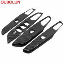 OUBOLUN For Toyota Vios XP150 2019 LHD ABS Carbon Fiber Inner Door Armrest Window Lifter Switch Button Cover Trim Accessories 2024 - buy cheap