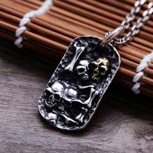 2019 New 100% ture s925 Silver Jewelry Thai Silver Pendant for Man Personality Embossed 925 Silver skull Men's Pendant 2024 - buy cheap