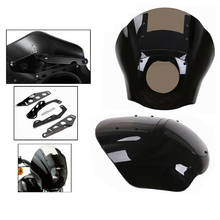 Máscara para cobertura de para-brisa de motocicleta, cobertura para modelos harley xl1200 883 xl883n fxr dyna 2016-2018 2024 - compre barato
