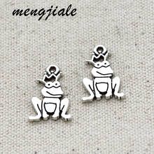 20pcs Antique Silver Frog Prince Charms Alloy Metal Pendants For Handmade Accessories Jewelry Making 22*14mm 2024 - buy cheap