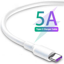 Fast Charge 5A USB Type C Data Cable For Samsung S20 S9 S8 Xiaomi Huawei P30 Pro Mobile Phone Charging Wire White Cable 2024 - buy cheap