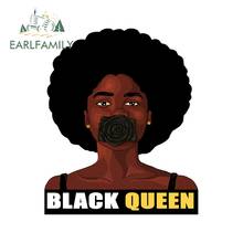 EARLFAMILY 13cm x 10.9cm For Afro Black Queen Melanin Car Stickers Vinyl Material Decal Windows Waterproof Cartoon Decor 2024 - buy cheap