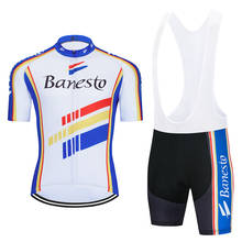 Banesto-Conjunto de Ropa de Ciclismo profesional para hombre, Maillot de manga corta para bicicleta de calle, Maillot de verano 2024 - compra barato