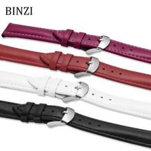 Black Watch Bands Strap Watchband Leather Women Men Genuine 12mm 14mm 16mm 18mm 20mm 22mm Watch Strap Saat Kordonu Watch Belt 2024 - buy cheap