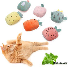 Forma de fruta de peluche para gato, juguete interactivo para gatos, suministros para gatos, resistente a las mordeduras, productos para mascotas con anillo de papel 2024 - compra barato