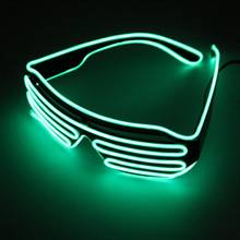 Halloween Party Glow Sunglass LED cold light emitting glasses flash toys For Christmas Party Bright Glasses KTV cheering props 2024 - buy cheap