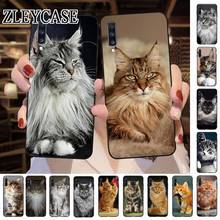 Pet gato maine coon case Capa Do Telefone Para Samsung Galaxy A50 A10 A20 A20E A20S A30S A40 A51 A70 A30 A6 A7 A8 Cobertura Móvel 2024 - compre barato