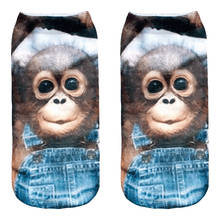 Горячая SaleMeias человек Для женщин носки Повседневное Симпатичные Harajuku сумасшедшая лошадь носки обезьянка Укороченные носки унисекс несколько Цвета 3D носки 2024 - купить недорого