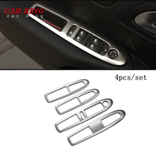 Cubierta de interruptor de elevación de cristal para puerta y ventana de coche, embellecedor de acero inoxidable para Citroen C4 2016, accesorios de estilo de coche, 4 unids/set por juego 2024 - compra barato