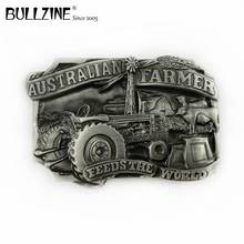 Hebilla de cinturón Bullzine australiana, cinturón con pewter finidh FP-02944, adecuado para cinturón de 4cm de ancho 2024 - compra barato