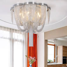 Design nórdico italiano lustre de corrente luxo tassel iluminação casa deco sala estar jantar restaurante decoração 2024 - compre barato