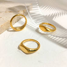 Monlansher темперамент геометрический глаз овальное кольцо из белого золота Цвет, нержавеющая сталь, кольцо для женщин, минималистский кольца, модное ювелирное изделие 2024 - купить недорого