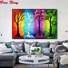 New Product  5D Diy Diamond Painting Color Forest Tree Embroidery Full Square/Round Rhinestone Cross Stitch Mosaic Handwork Gift 2024 - buy cheap