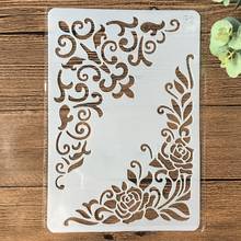 26*17cm Flower Edge DIY Layering Stencils Wall Painting Scrapbook Coloring Embossing Album Decorative Card Template 2024 - buy cheap