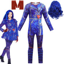 Disfraz de Halloween para niños, Anilnc Descendants 3, Evie, con peluca y guantes, monos para fiesta de Carnaval 2024 - compra barato